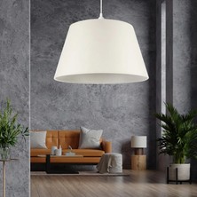 Homing Krem Konik Dekoratif Tavan Sarkıt / Kumaş Sarkıt 35 cm