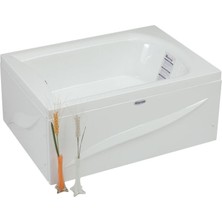 Oxnard Mini Dikdörtgen Küvet 110x80, H43 (Gövde + Metal Ayak + Ön Panel)