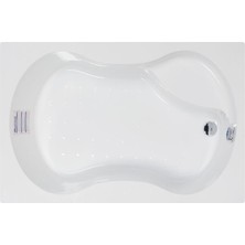 Lodi Oturmalı Mini Dikdörtgen Küvet 130x80, H43 (Gövde + Metal Ayak + Ön Panel)
