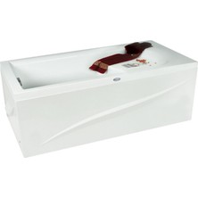 Memphis Oturmalı Mini Dikdörtgen Küvet 130x70, H43 (Gövde + Metal Ayak + Ön Panel)