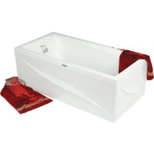Rockford Mini Dikdörtgen Küvet 140x70, H43 (Gövde + Metal Ayak + 4 Yön Panel)