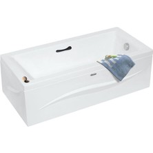 İllionis Mini Dikdörtgen Küvet 150x70, H43 (Gövde + Metal Ayak + 4 Yön Panel)