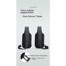 Mark Ryden Sert Kabuklu Su Geçirmez Omuzdan Askili Çanta USB (Yurt Dışından)