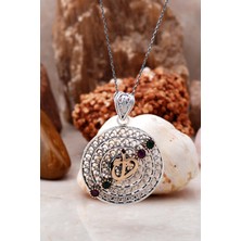 Sümer Telkari İşlemeli Elif Vav Harfli Tasarım Gümüş Kolye 3912