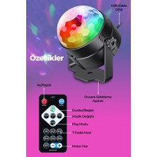 DEMPOWER Oynar Başlıklı Kumandalı Rgb Disko Topu