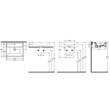 Isvea Sistema Z Frame 50x42 cm Lavabo ve Yarım Ayak Seti