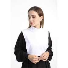 Mirach Kadın Beyaz Dik Yaka Penye Body