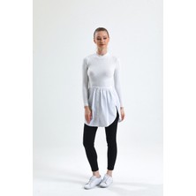 Mirach Yanları Açık Gömlek Etek - Beyaz