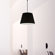 Art&Gift Sofia Konik Tekli Sarkıt Avize Siyah Kumaş Antre Hol Mutfak