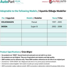 Alpha Auto Part Volkswagen Passat B5 Sağ Ön Kapı Cam Tamir Takımı