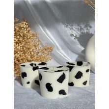 Jeane Home Decor Jeane Candles Üçlü Inek Desenli Cow Print Siyah Beyaz Kokulu Mum