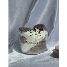 Jeane Home Decor Cookie Kurabiye Cream Krem Vanilya Çikolata Aromaterapi Kokulu Mum