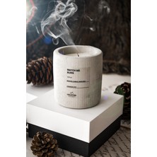 Ersu Store  Dekoratif Beton Saksı Içinde Amber ve Vanilya Kokulu Vegan Soya Mum