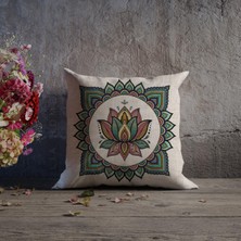 Lia Store Mandala Desenli Çift Taraflı Dekoratif Kırlent Kılıfı