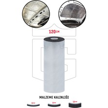 Güçlas 6 mm x 30 Cm x 5  Mt Oto Yalıtım Malzemesi Folyolu Isı Ses Yalıtım Süngeri Alüminyum Takviyeli