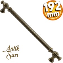 Badem10 Kesir Mobilya Mutfak Dolabı Çekmece Dolap Kapak Kulpu Kulbu Antik Sarı 192 mm Metal Kulp