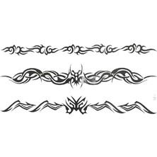Sıfır312 Geçiçi Dövme - Unisex Bel, Kol, Bacak Geçici Dövme - 3 Farklı Model - Temporary Tattoo