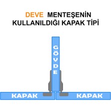 Alet Çantam Samet Mobilya Menteşesi Dolap Kapak Tas Menteşe 4 Adet Deve Tip