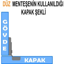 Alet Çantam Samet Mobilya Menteşesi Dolap Kapak Tas Menteşe 4 Adet Düz Tip