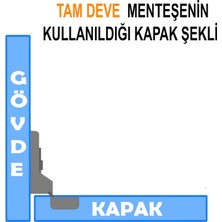 Alet Çantam Samet Mobilya Menteşesi Dolap Kapak Tas Menteşe 4 Adet Tam Deve Tip