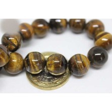 Kaplan Gözü Taşı Yarım Dizi 12MM (18CM Uzunluğundadır)