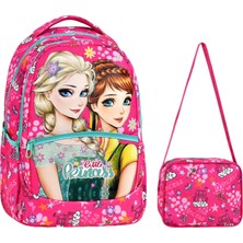 Çantaland Ilkokul Frozen Desenli Kız Çocuk Ilkokul Çantası + Beslenme Çantası