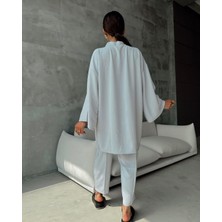 Elissa Life Styler Oversize Keten Kumaş Kimono Pantolon Takım