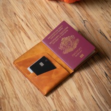 Minimal x Design Hakiki Deri Pasaport Kılıfı - Gerçek Deri ve El Yapımı - Minimalist Tasarım