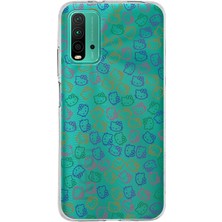 Printify Xiaomi Poco M3 ile Uyumlu Kapak Sevimli Karakterler Tasarımlı Şeffaf Silikon Kılıf