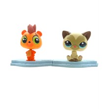 PopŞeker PopŞeker Littlest Pet Shop Minişler 2'li Standlı Oyuncak Miniş Karakterleri