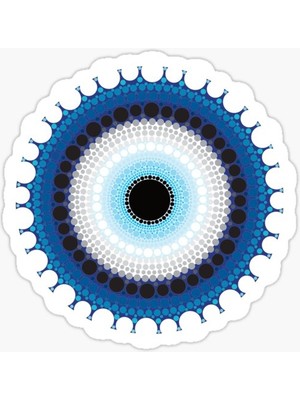 TSC 18 cm Nazar Boncuğu Sticker Duvar Etiket Araba Yapıştırma M18