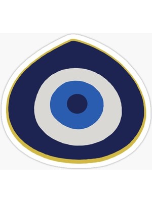 TSC 18 cm Nazar Boncuğu Sticker Duvar Etiket Araba Yapıştırma M7