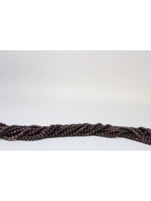 Yaşam Tohumu Lal (Granat) (Garnet) Taşı Yarım Dizi 3mm (17CM Uzunluğundadır)
