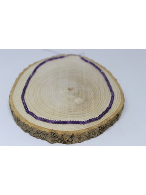 Yaşam Tohumu Ametist Taşı Rondela Faset Kesim 3.5*2.5mm Yarım Dizi (17CM Uzunluğundadır)