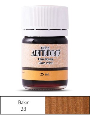 Artdeco Cam Vitray Boyası 25 Ml. 28 Metalik Bakır