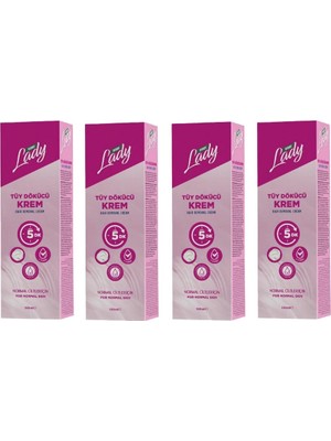 Derby Lady Tüy Dökücü Krem Normal 100 ml x 4 Adet