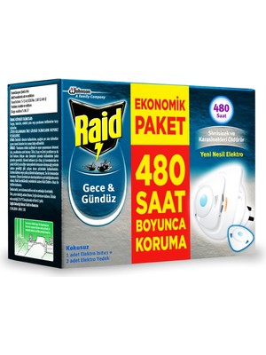 Raid Raid Gece & Gündüz Sinekkovar Cihaz + 2 Yedek