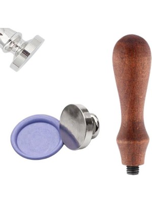 Profisher Boş Mum Mühür Gümüş Damga Kafası Yuvarlak 30MM Bronz