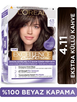 L'Oréal Paris L’oréal Paris Excellence Cool Creme Saç Boyası – 4.11 Ekstra Küllü Kahve