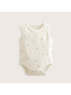 Chakra Rainbow Yenidoğan Kolsuz Body Ekru