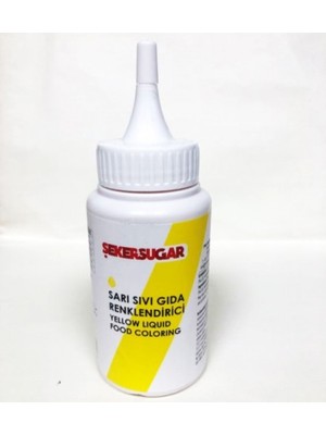 Şeker & Sugar Sarı Sıvı Gıda Boyası 150 ml
