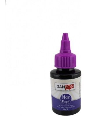 Sanbon Su Bazlı Likit Sıvı Gıda Boyası 60 gr Mor