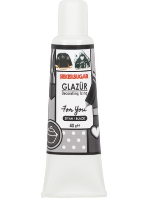 Şeker & Sugar Süsleme Glazürü Siyah 40 gr