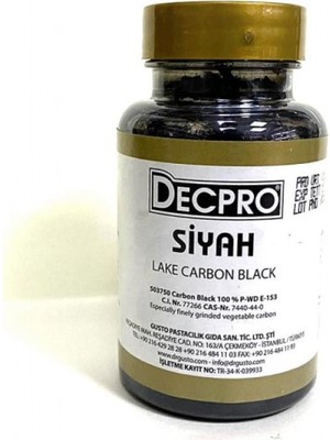 Decpro Yağ Bazlı Toz Çikolata Boyası Siyah 25 gr
