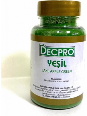 Decpro Yağ Bazlı Toz Çikolata Boyası Yeşil 25 gr