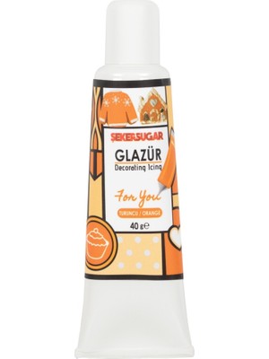 Şeker & Sugar Süsleme Glazürü Turuncu 40 gr