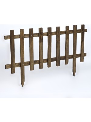 Woodensa Bahçe Çiti Ahşap Dekoratif Çit Sınır Çiti Ceviz Çit 25 x 100 Cm