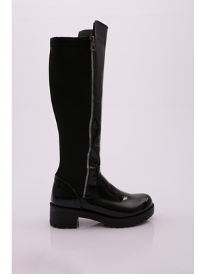 DGN 604-22K  Kadin Yani Fermuarli Arkasi Stretch Topuklu Çizme