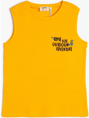 Koton Atlet Pamuklu Bisiklet Yaka Ribanalı İşleme Detaylı