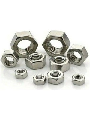 İstanbul e-Hırdavat M10 Somun Din 934 Altı Köşe Çelik Kaplı Somun 50 Adet